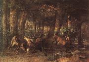 Gustave Courbet The War between deer France oil painting artist